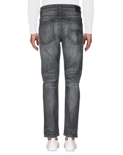 Shop R13 Man Jeans Steel Grey Size 32 Cotton, Polyester, Elastane, Bovine Leather