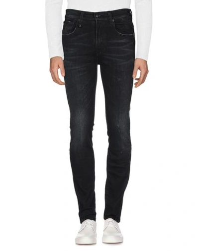 Shop R13 Man Jeans Black Size 25 Cotton, Elastomultiester, Elastane, Cowhide