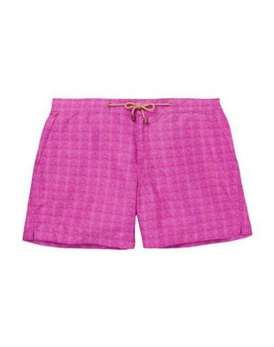 Shop Thorsun Swim Shorts In Garnet