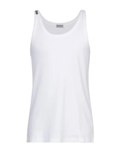 Shop Dolce & Gabbana Sleeveless Undershirts In White