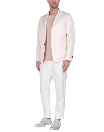 Shop Jil Sander Man Blazer Light Pink Size 42 Cotton