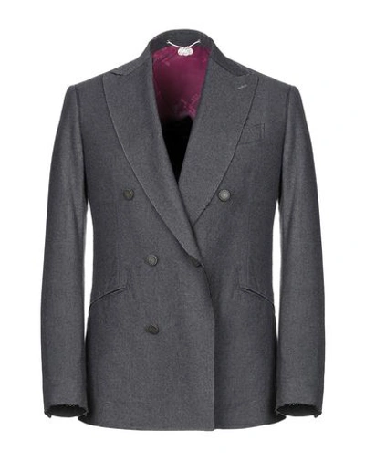 Shop Maurizio Miri Suit Jackets In Slate Blue