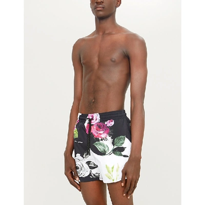 Off-white X Vilebrequin Floral-print Swim Shorts In Black Floral | ModeSens