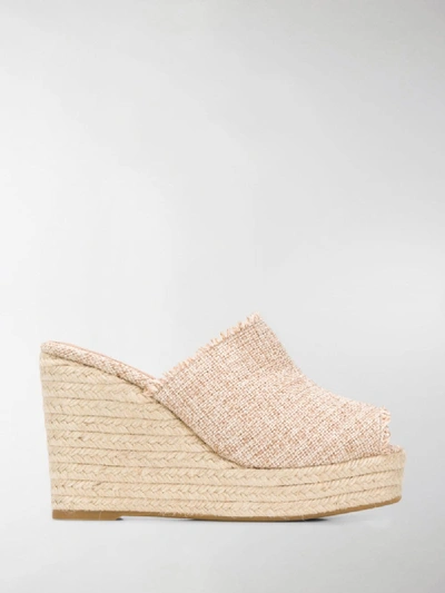 Shop Castaã±er Fufu Sandals In Neutrals