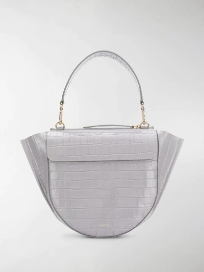 Shop Wandler Hortensia Medium Bag In Grey