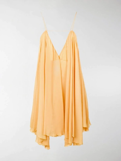 Shop Jacquemus La Petite Robe Bellezza Dress In Orange