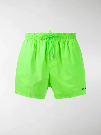 Shop Dsquared2 Icon Swim Shorts In Green
