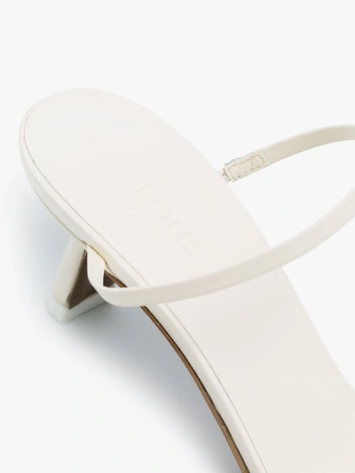 Shop Neous White Fadenia 55 Leather Sandals