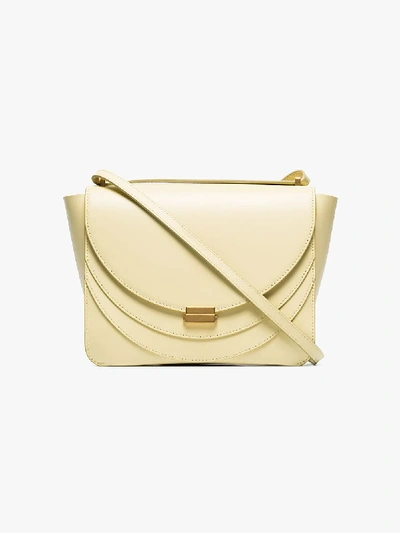 Shop Wandler Yellow Luna Leather Shoulder Bag