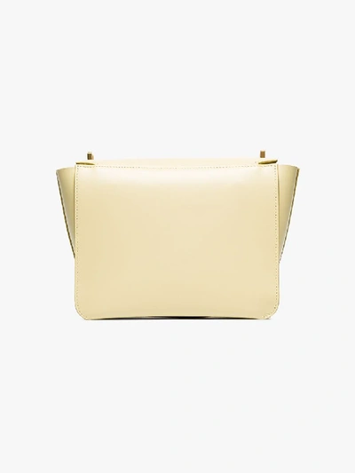 Shop Wandler Yellow Luna Leather Shoulder Bag