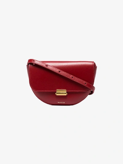 Shop Wandler Red Anna Large Leather Belt Bag