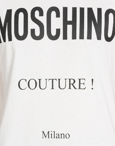 Shop Moschino Cotton T-shirt With  Couture Print In White