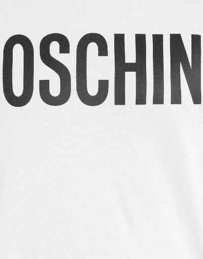 Shop Moschino Cotton T-shirt With Logo Print In White