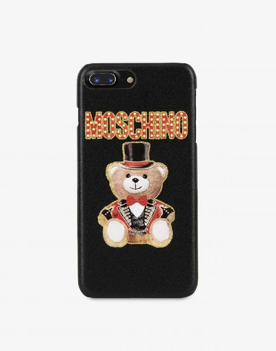 Shop Moschino Iphone 8 Plus Cover With Circus Teddy In Black