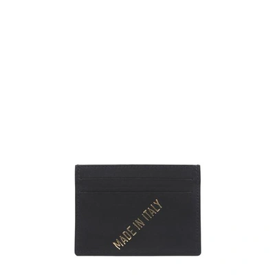 Shop Meli Melo Leather Card Holder "damn." - Olivia Steele Black Neon