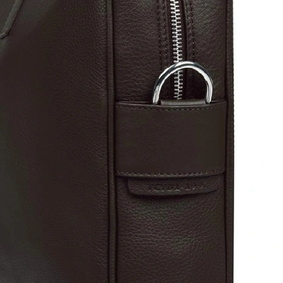 Shop Meli Melo Briefcase In Chocolate Brown Leather For Men