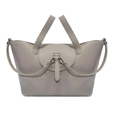 Shop Meli Melo Thela Medium Taupe Grey Leather Tote Bag For Women