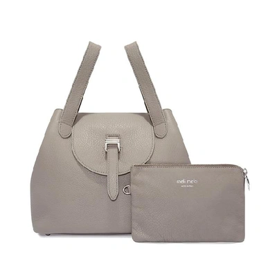 Shop Meli Melo Thela Medium Taupe Grey Leather Tote Bag For Women