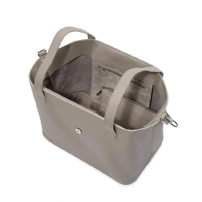 Shop Meli Melo Thela Taupe Grey Leather Tote Bag For Women