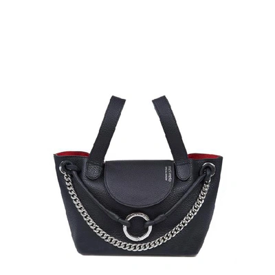 Shop Meli Melo Linked Thela Mini Black Leather Cross Body Bag For Women