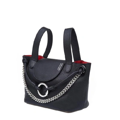 Shop Meli Melo Linked Thela Mini Black Leather Cross Body Bag For Women