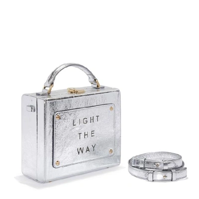 Shop Meli Melo Art Bag  "light The Way" Olivia Steele Silver Bag For Women