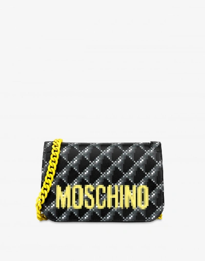 Shop Moschino Shoulder Bag Pixel Capsule In Black