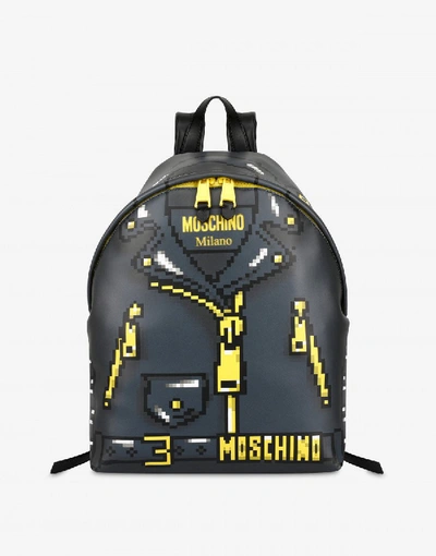 Shop Moschino Backpack Pixel Capsule In Lead