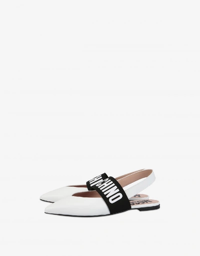 Shop Moschino Mules With Low Heel In White