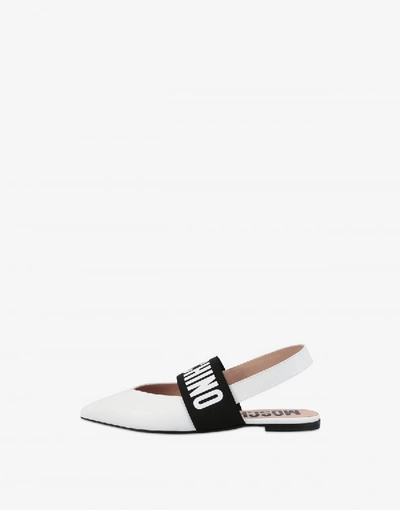 Shop Moschino Mules With Low Heel In White