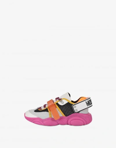 Shop Moschino Fluo Teddy Shoes Sneakers In Florescent Yellow