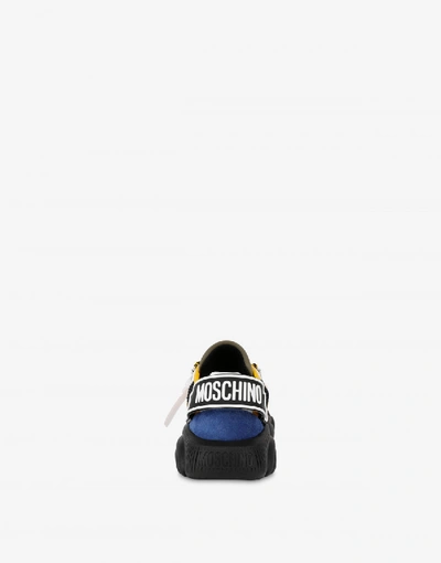 Shop Moschino Roller Skates Teddy Shoes Sneakers In Multicoloured