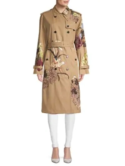 Shop Valentino Trench Coat In Beige