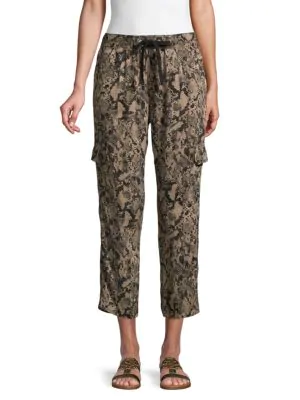 snakeskin cargo pants