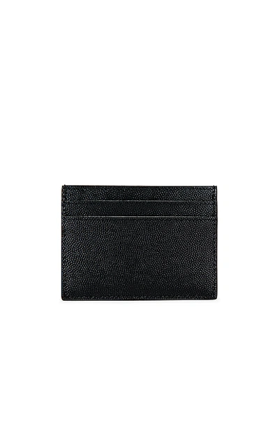 Saint Laurent Monogram Credit Card Holder In Black