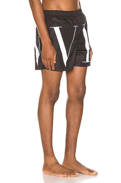 Shop Valentino Swim Short In Black