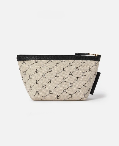 Shop Stella Mccartney Beige Monogram Cosmetic Case