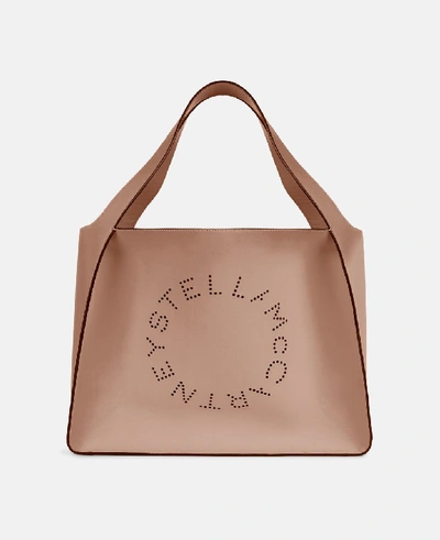 Shop Stella Mccartney Stella Logo Tote Bag In Beige