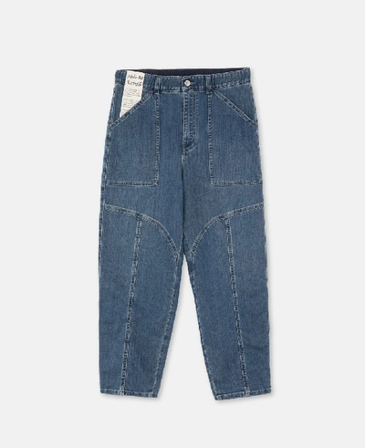 Shop Stella Mccartney Blue Cropped Jeans
