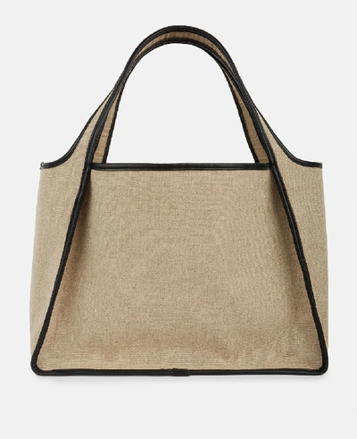 Shop Stella Mccartney Beige Stella Logo Tote Bag