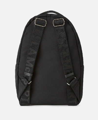 Shop Stella Mccartney Falabella Logo Go Backpack In Black