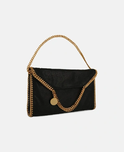 Shop Stella Mccartney Black Falabella Fold Over Tote