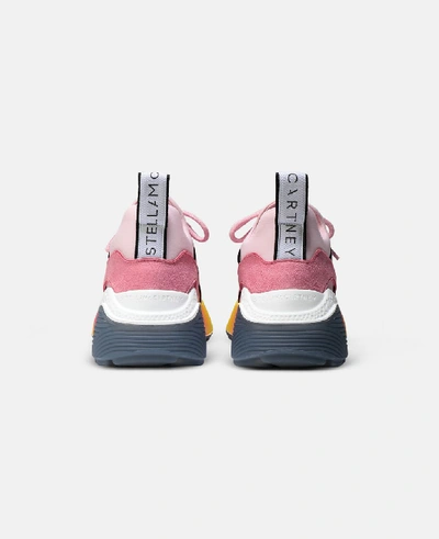 Shop Stella Mccartney Pink Fluo / Matte Grey Eclypse Rainbow Sneakers