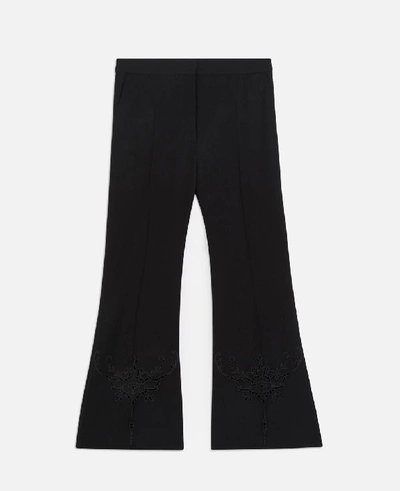 Shop Stella Mccartney Black Alissa Embroidered Trousers