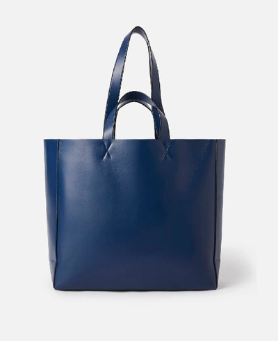 Shop Stella Mccartney Stella Logo Shopper Bag In Blue