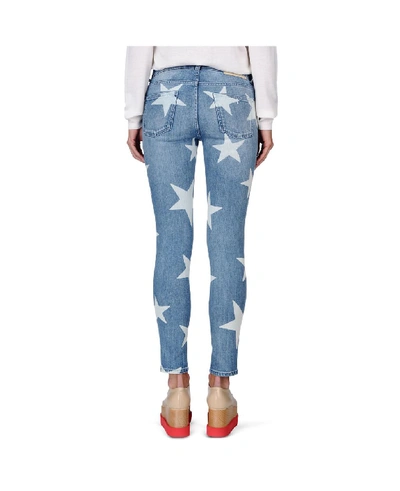 Shop Stella Mccartney Dark Navy Skinny Ankle Grazer Star Jeans