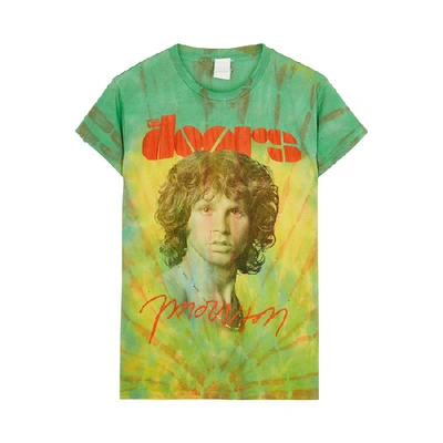 Shop Madeworn The Doors Morrison Tie-dye Cotton T-shirt In Multicoloured
