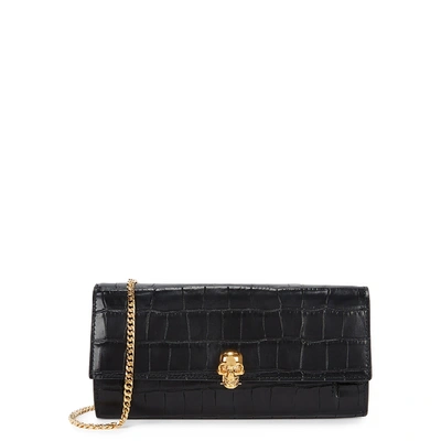 Shop Alexander Mcqueen Crocodile-effect Leather Wallet