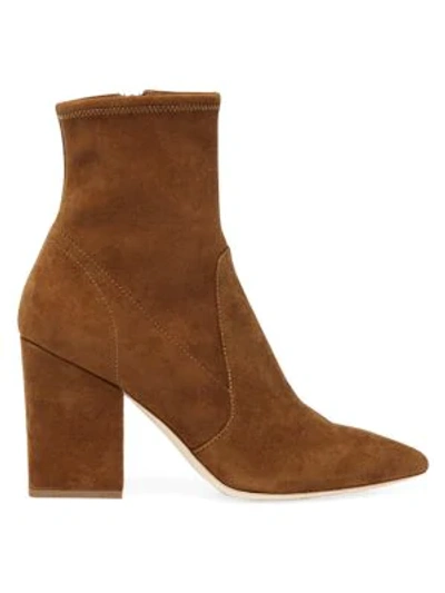 Shop Loeffler Randall Women's Isla Suede Ankle Boots In Cacao