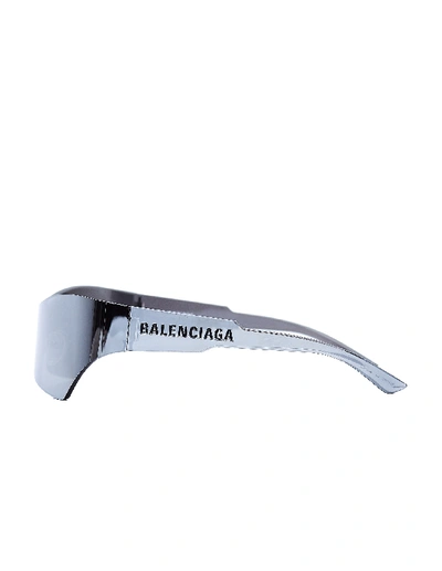 Shop Balenciaga Grey Mono Cat Sunglasses